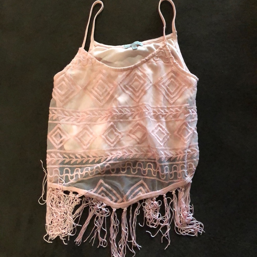 Charlotte Russe fringed crop top